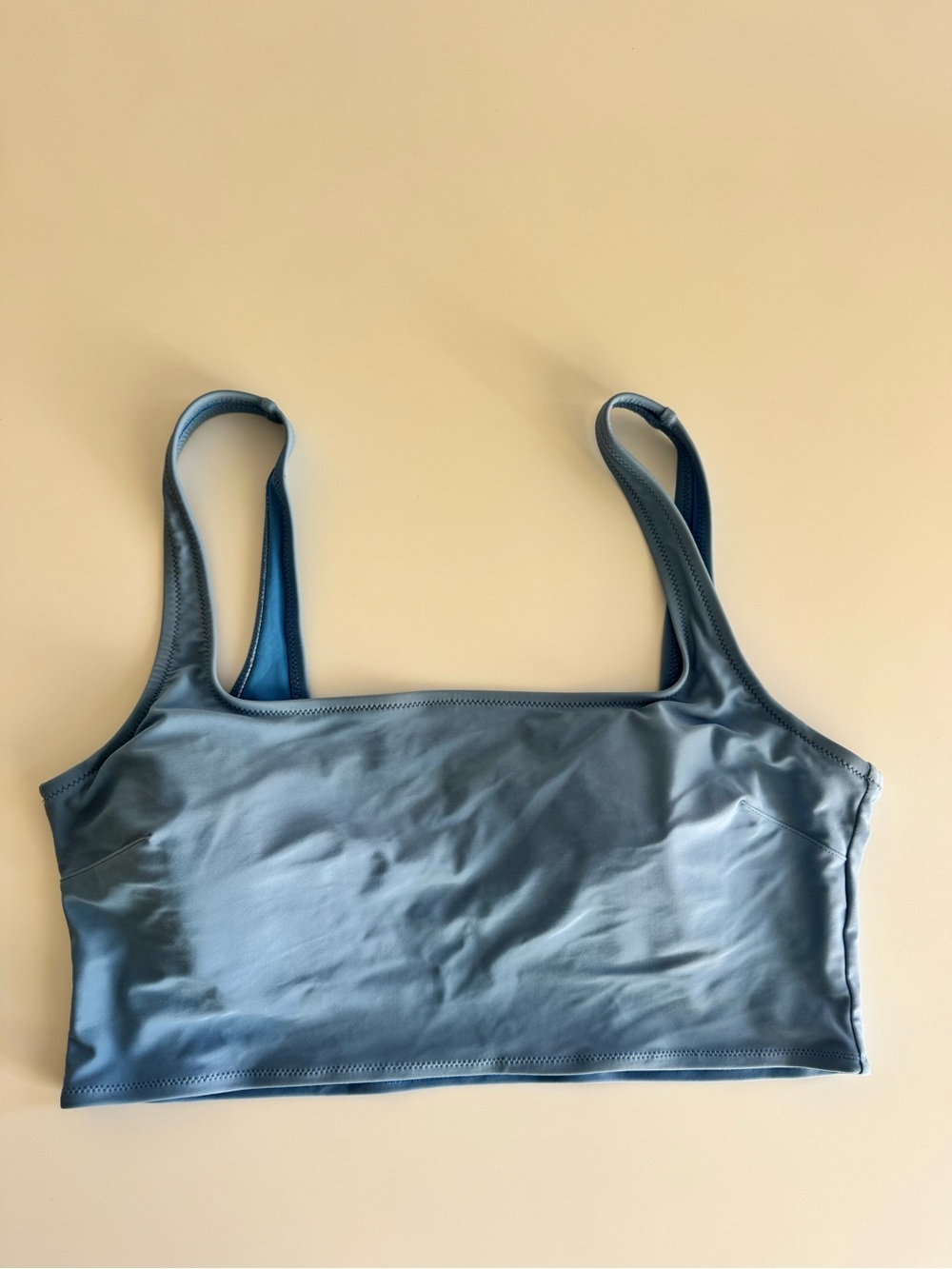 AERIE Blue Square Neck Bikini Top women’s size XL